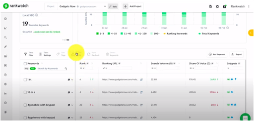 rankwatch dashboard 3